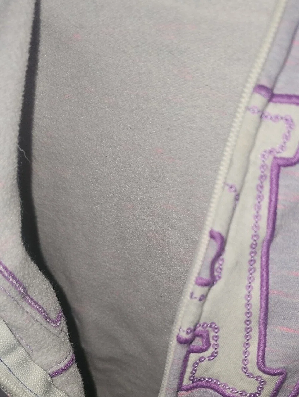 GAP Kids Light Lavender Zip Hoodie with Purple Stitching Size Xlarge